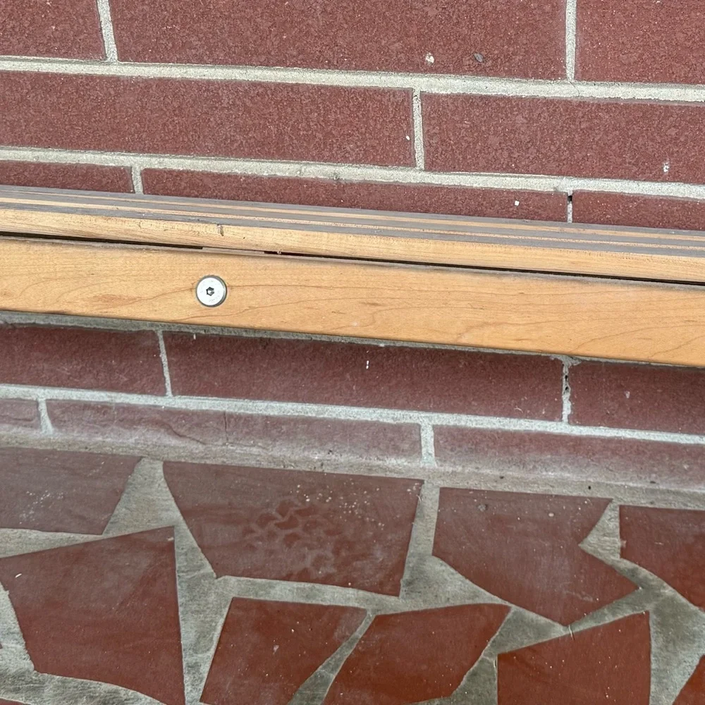 Wooden Shelf with Metal Accents